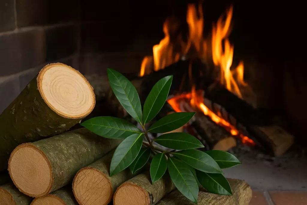 laurier palme bois de chauffage